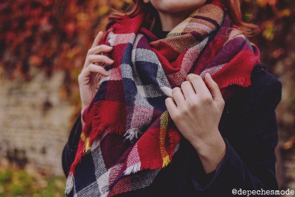 echarpe tartan rouge