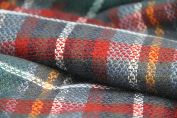 Écharpe Homme 100% Cachemire D'Écosse - Tartan/Plaid Vert Et Camel - Top Qualité - Neuf Avec étiquettes