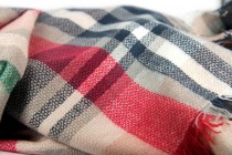 Echarpe plaid Mac Queen Écharpe plaid rose fuschia femme