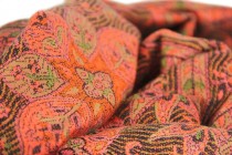 Pashmina Madras Grosse écharpe indienne orange rouille pour homme