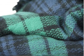 Echarpe tartan vert imprimé écossais