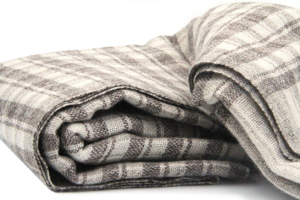 Grand Plaid Cachemire Indien Artisanal – Multicolore, 100% Cachemire