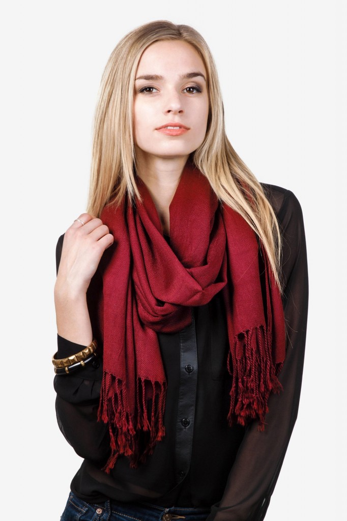 pashmina rouge femme bomme