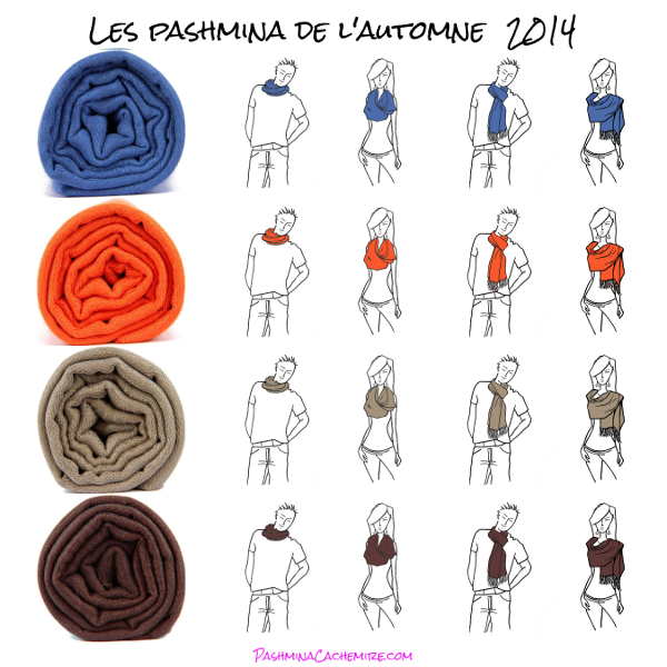 differentes facons porter pashmina