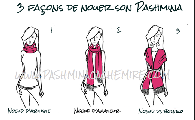 3 facons de nouer son pashmina