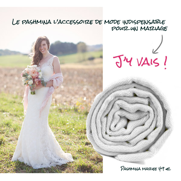 pashmina mariee pour mariage