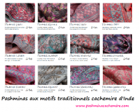 Pashmina réversible, à double face, double motif