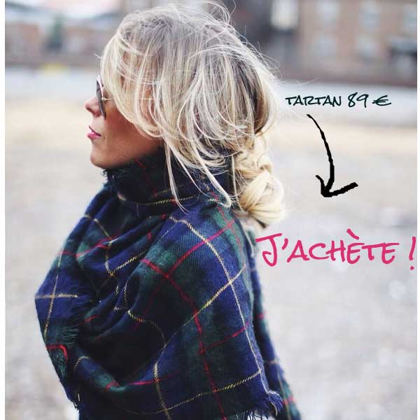 echarpe Tartan ecossais vert