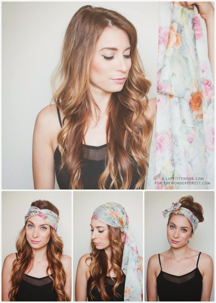 idee coiffure foulard cheveux