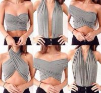 Transformer, nouer, porter foulard en top haut