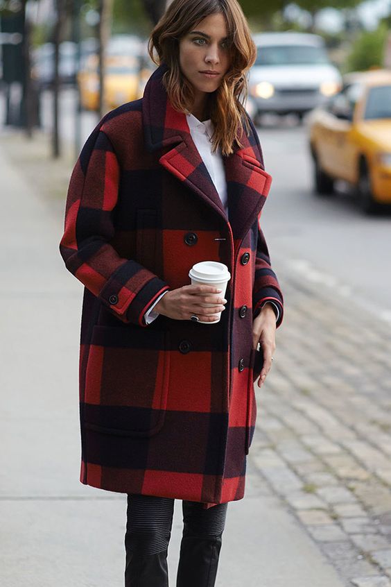 manteau femme en tartan